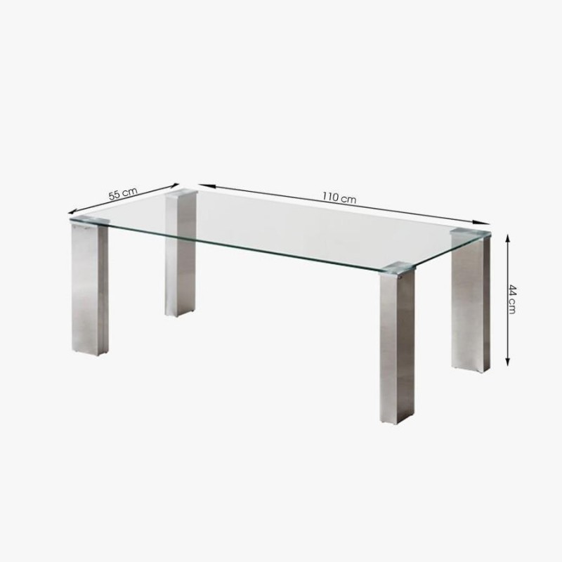 Mesa de Centro Cristal Templado Kenza