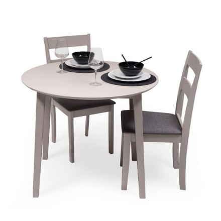 Conjunto de comedor DALLAS GREY mesa de comedor redonda extensible y 2