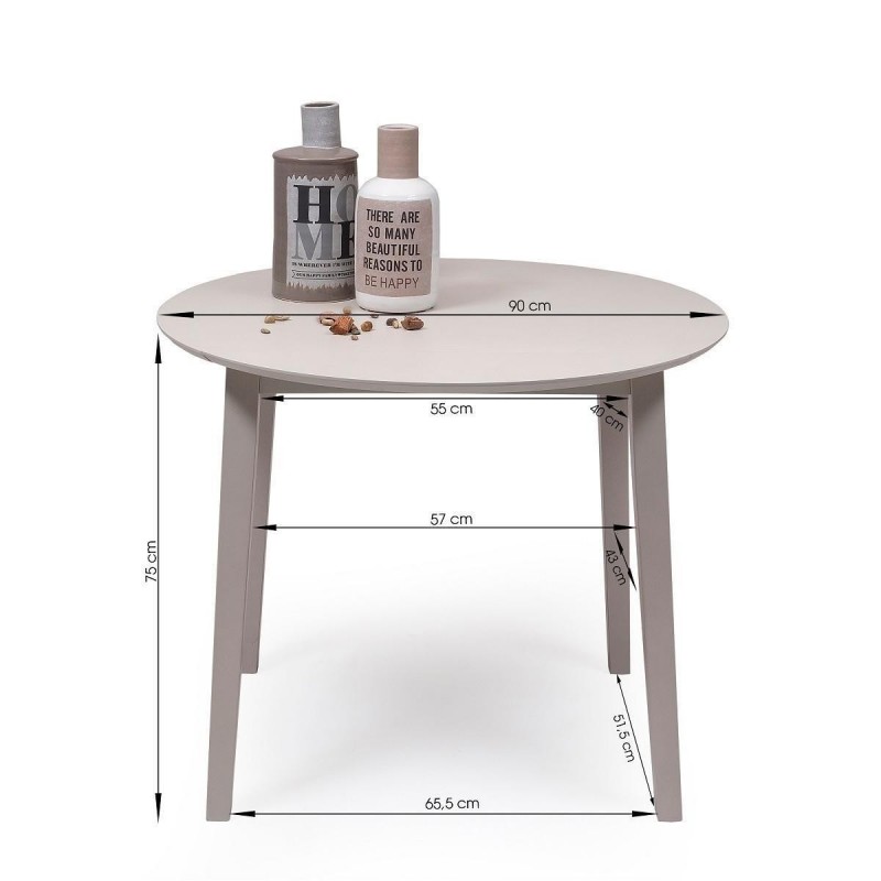 Conjunto de comedor DALLAS GREY mesa de comedor redonda extensible y 2