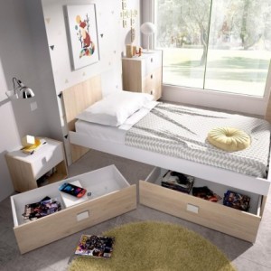 Conjunto Dormitorio Juvenil Con Cama Nido Estelle