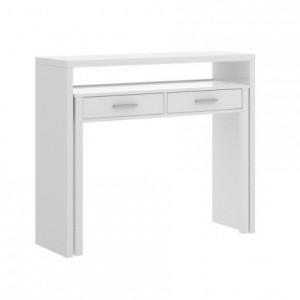 Mesa escritorio juvenil TEO tablero de partículas melaminizado color  blanco/natural o grafito/blanco 115x50x74 cm - Kiona Decoración