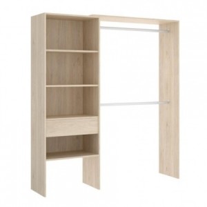 Armario vestidor SUIT color natural, adaptable de 160 a 110 cm