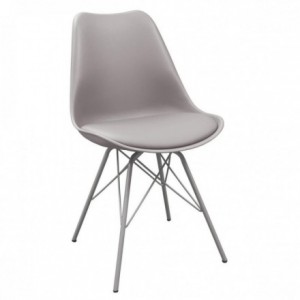 Silla de cocina o comedor RALF ANDY HARD asiento polipropileno y patas de metal