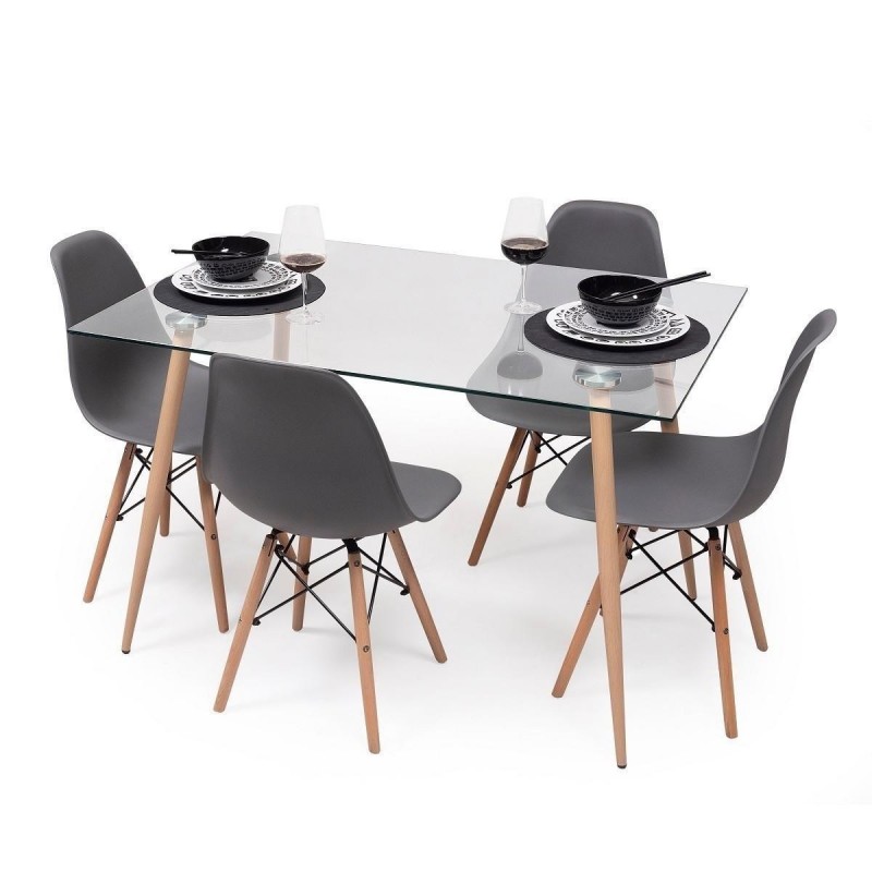 Conjunto de nórdico CAIRO TOWER mesa de 120x