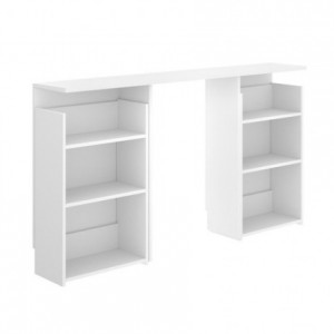 Cabezal con mesillas extraibles ELY tablero de partículas melaminizado color blanco 25x156x85 cm