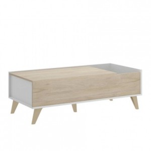 Mesa escritorio juvenil TEO tablero de partículas melaminizado color  blanco/natural o grafito/blanco 115x50x74 cm - Kiona Decoración