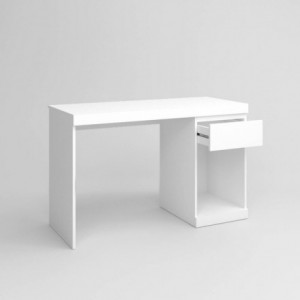 Mesa escritorio BORO tablero de partículas melaminizado color blanco mate 120x50x75,5 cm