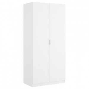 Armario de dos puertas batientes ESSEN color blanco o natural 184x81x52 cm