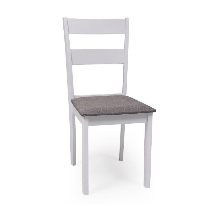 SILLA COCINA PLATA Y BLANCA