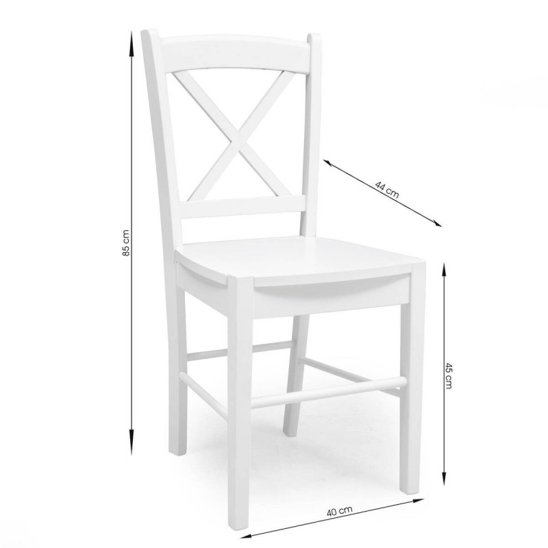 Pack de 2 sillas de comedor o cocina GOLF estructura de madera color  blanco, negro o madera milán natural - Centro Mueble Online