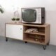 Mueble de TV&nbsp;BILBO, color roble y blanco, 123,4x40x55,2 cm