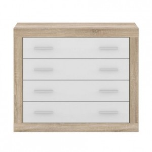 Cómoda de 4 cajones COIMBRA color cambrian/blanco, cambrian/antracita y pina/trufle 98x81,5x39,6 cm