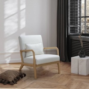 Butaca Nórdica ITALY con Estructura de Madera Maciza Color Roble
