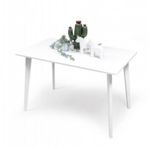 Mesa de cocina Cody blanco de 120x70. Estilo Nórdico y ecónomico para tu cocina o comedor informal